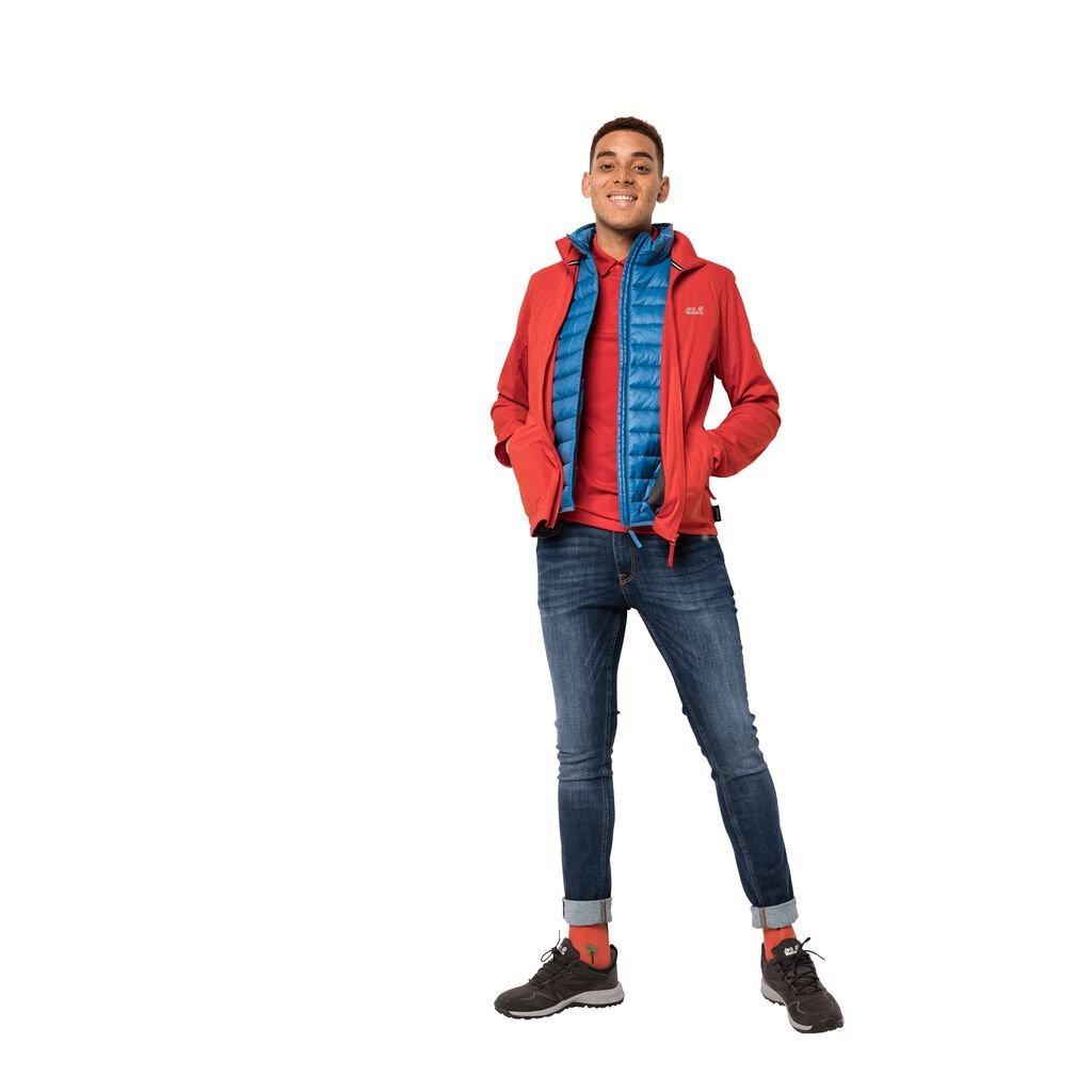 Jack Wolfskin JWP DYNAMIC Vestes Homme Orange Rouge - DTQNIEO-29